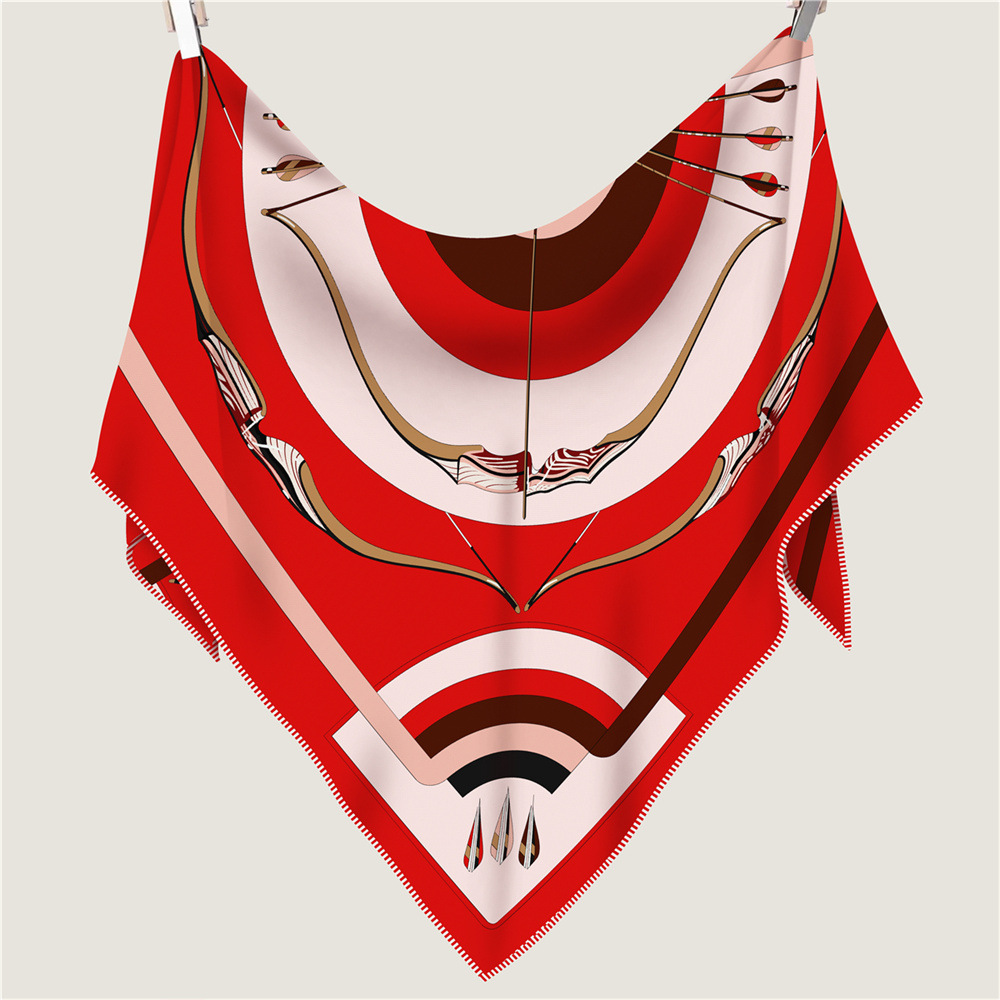 Pashmina Wrap Large - Écharpe triangulaire en cachemire et soie,
