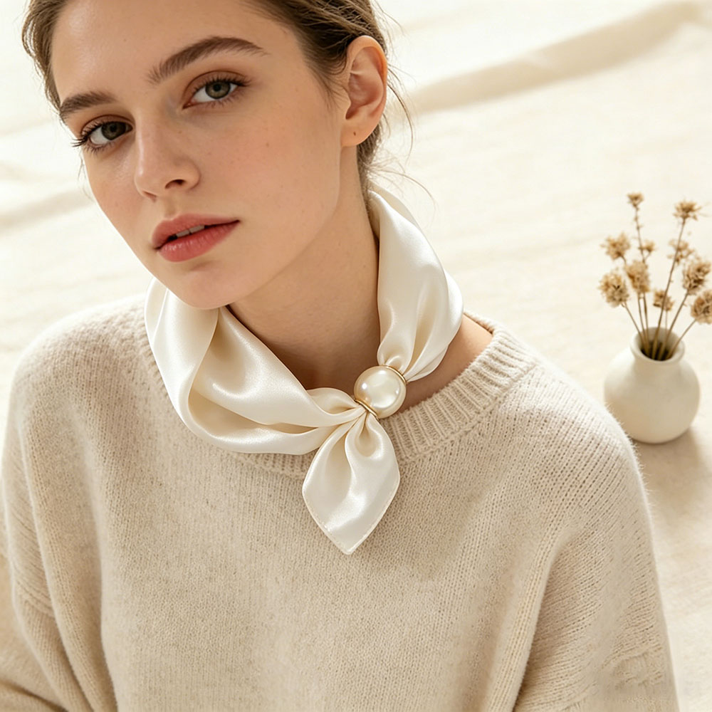 Silk Neck Scarf - Chaîne de foulard en soie, pendentif