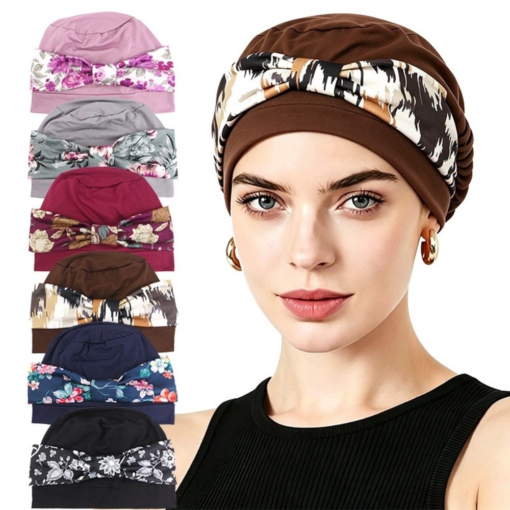 Bow Tie Pre Tied - Chapeau Turban Pré-Noué Doux et Élastique,
