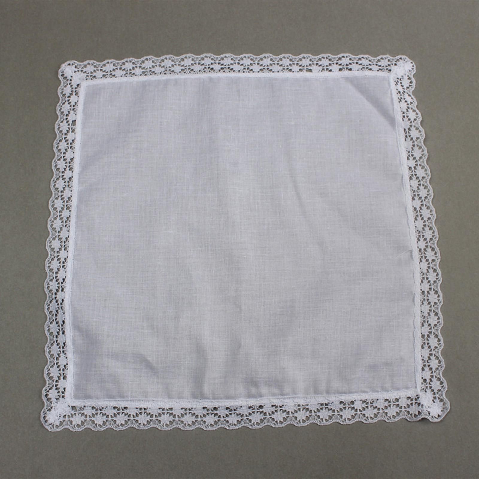 6x mouchoirs en dentelle blanc - Handkerchief Cotton Men avis et prix