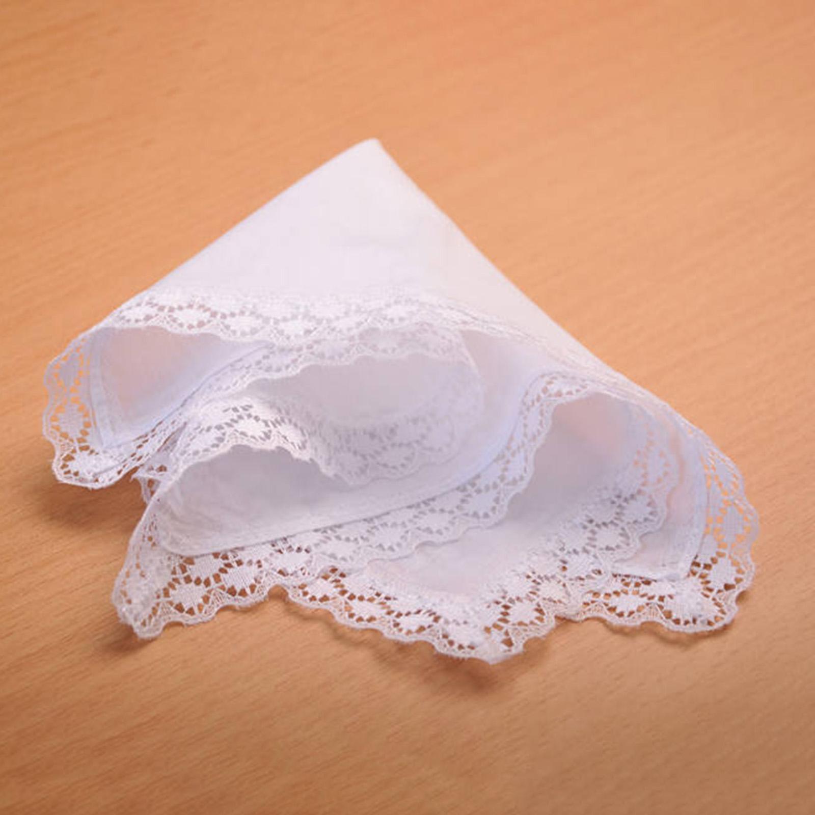 6x mouchoirs en dentelle blanc - Handkerchief Cotton Men avis et prix