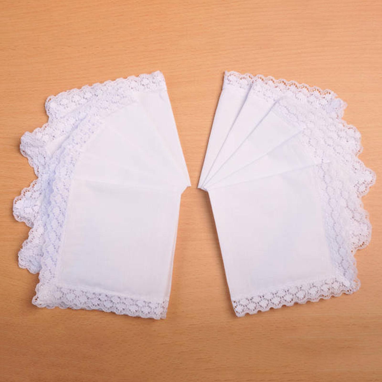 6x mouchoirs en dentelle blanc - Handkerchief Cotton Men avis et prix