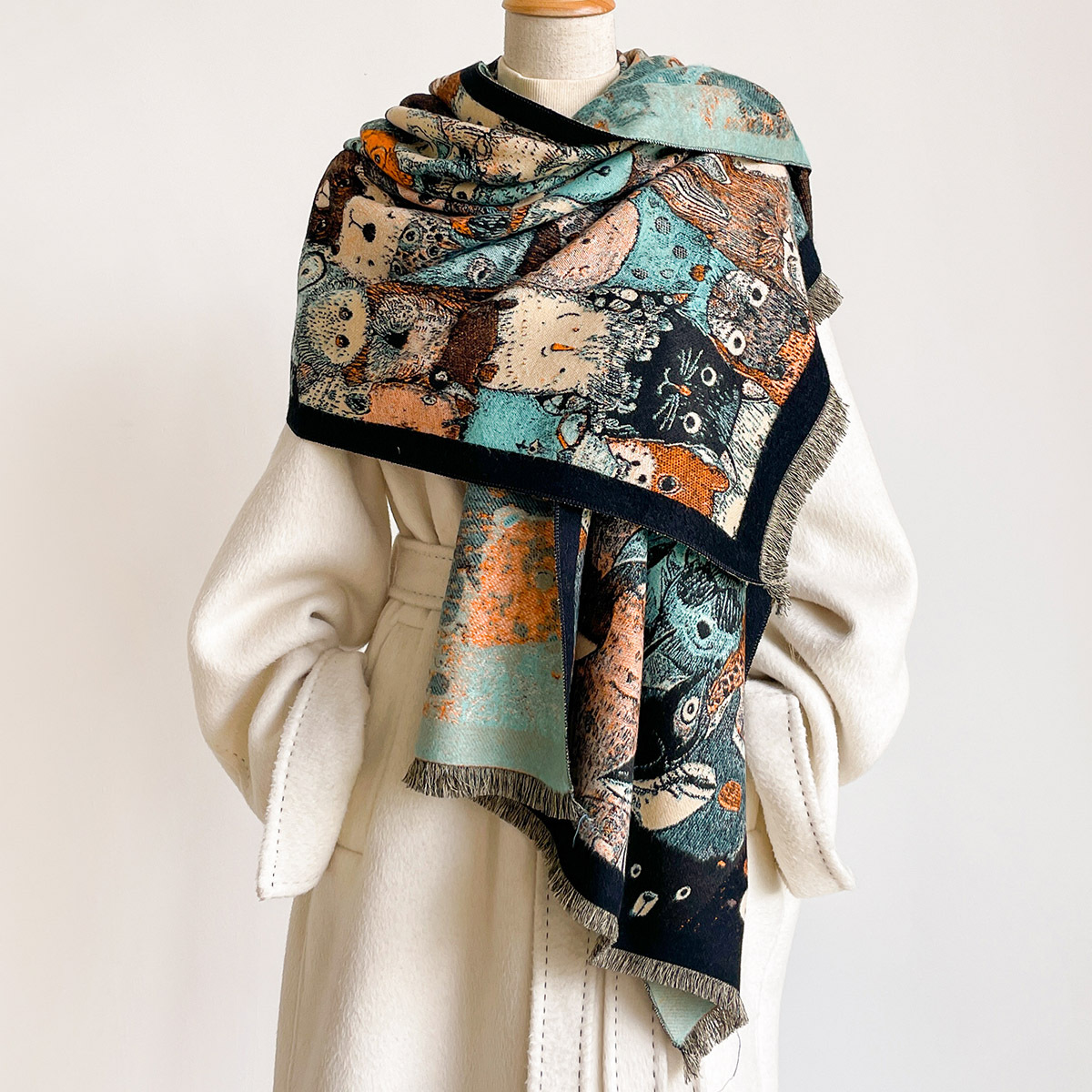 Écharpe en imitation cachemire - Pashmina Wrap Large avis et prix