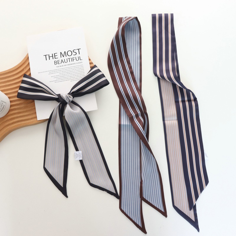 Petite foulard en soie rayé po - Silk Tie Striped avis et prix
