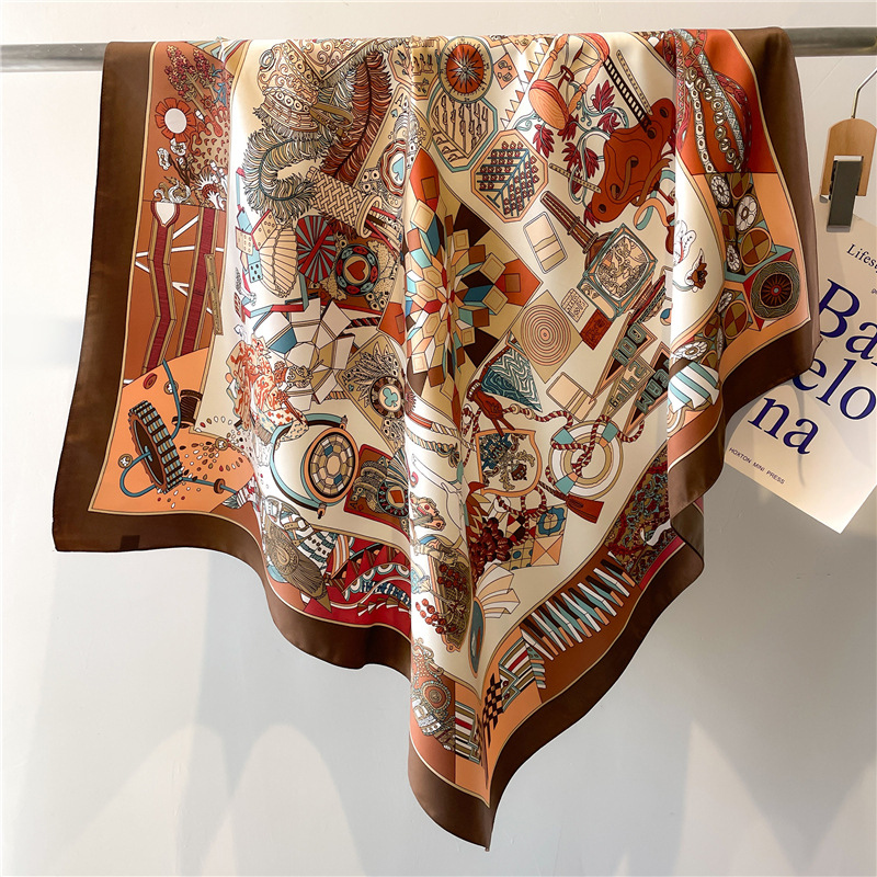 Nouveau Foulard Carré en Soie  - Scarf Silk Square avis et prix