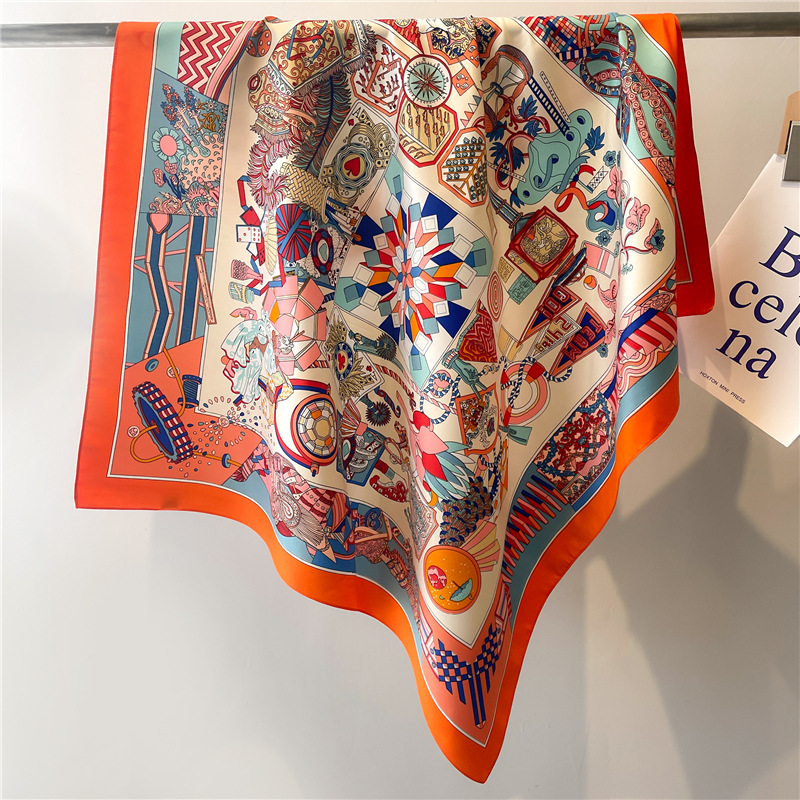 Nouveau Foulard Carré en Soie  - Scarf Silk Square avis et prix