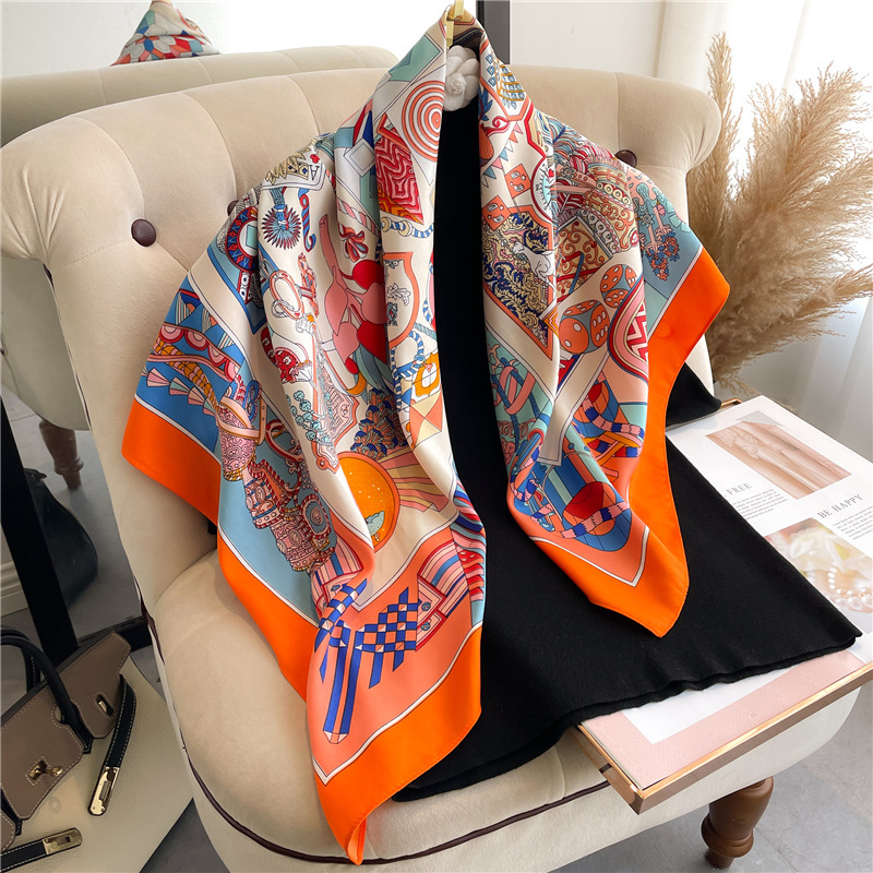 Nouveau Foulard Carré en Soie  - Scarf Silk Square avis et prix