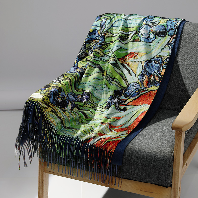 Marque de luxe peinture à l'hu - Woven Scarf Blanket avis et prix