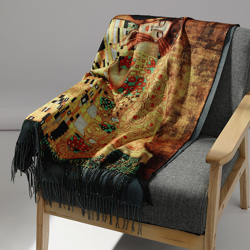 Marque de luxe peinture à l'hu - Woven Scarf Blanket avis et prix