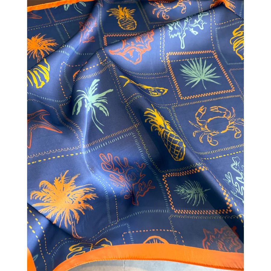 Foulard carré en soie imprimé  - Bandana Cotton avis et prix