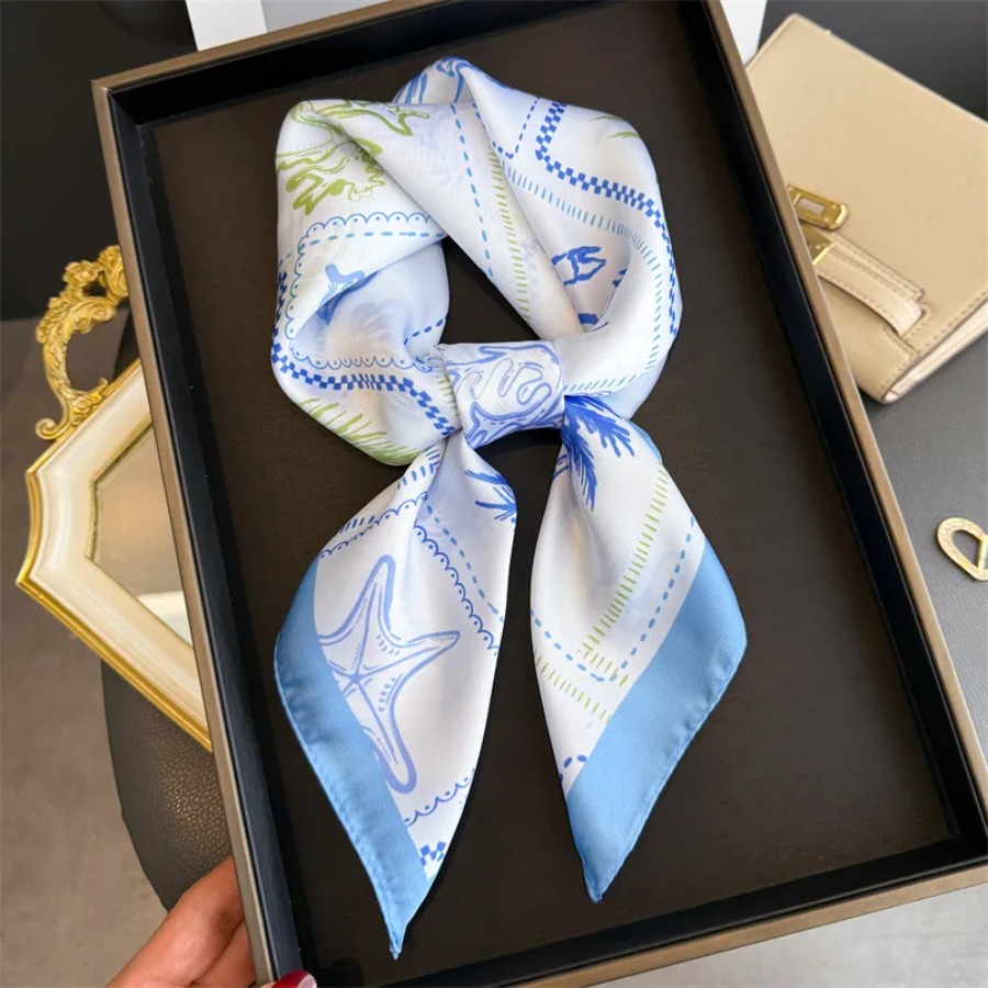 Foulard carré en soie imprimé  - Bandana Cotton avis et prix